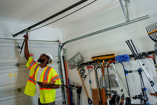 Professional Garage Door Panel Replacement technician working in Cathedral City, CA